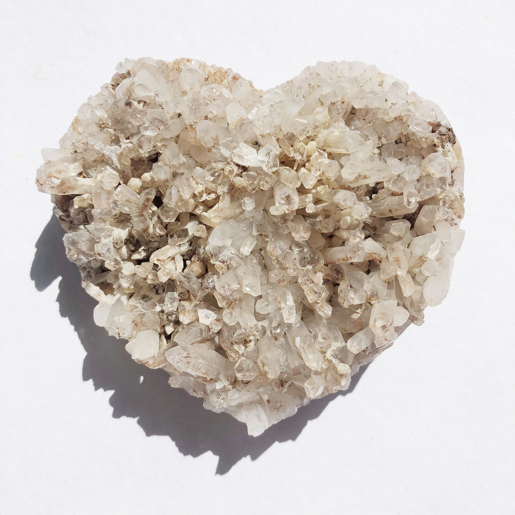 Natural Quartz Geode Heart Cluster