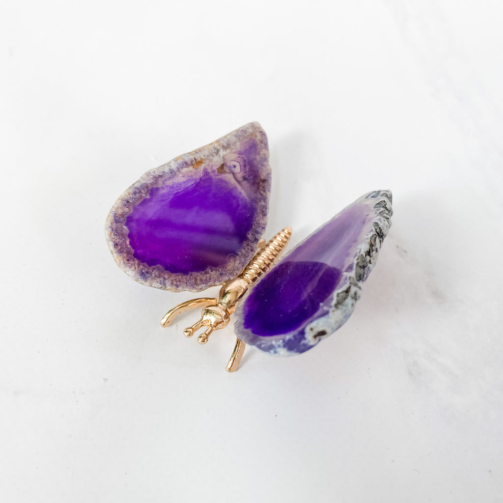 Agate Butterfly- Purple