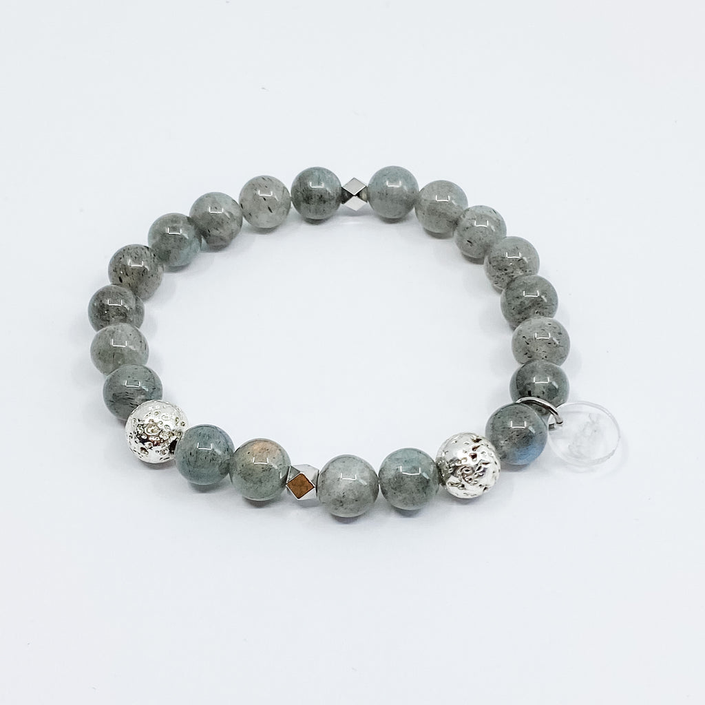 Labradorite + Silver Bracelet